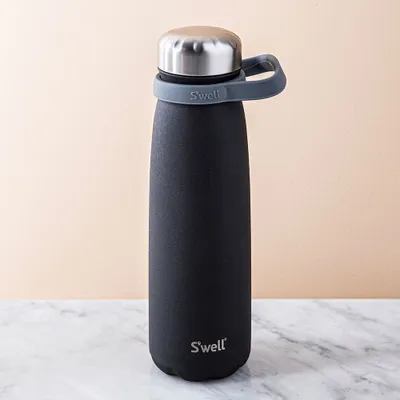 S'well Traveler Water Bottle with Carry Strap 40oz (Onyx Black)