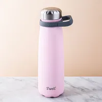 S'well Traveler Water Bottle with Carry Strap 40oz (Pink Topaz)