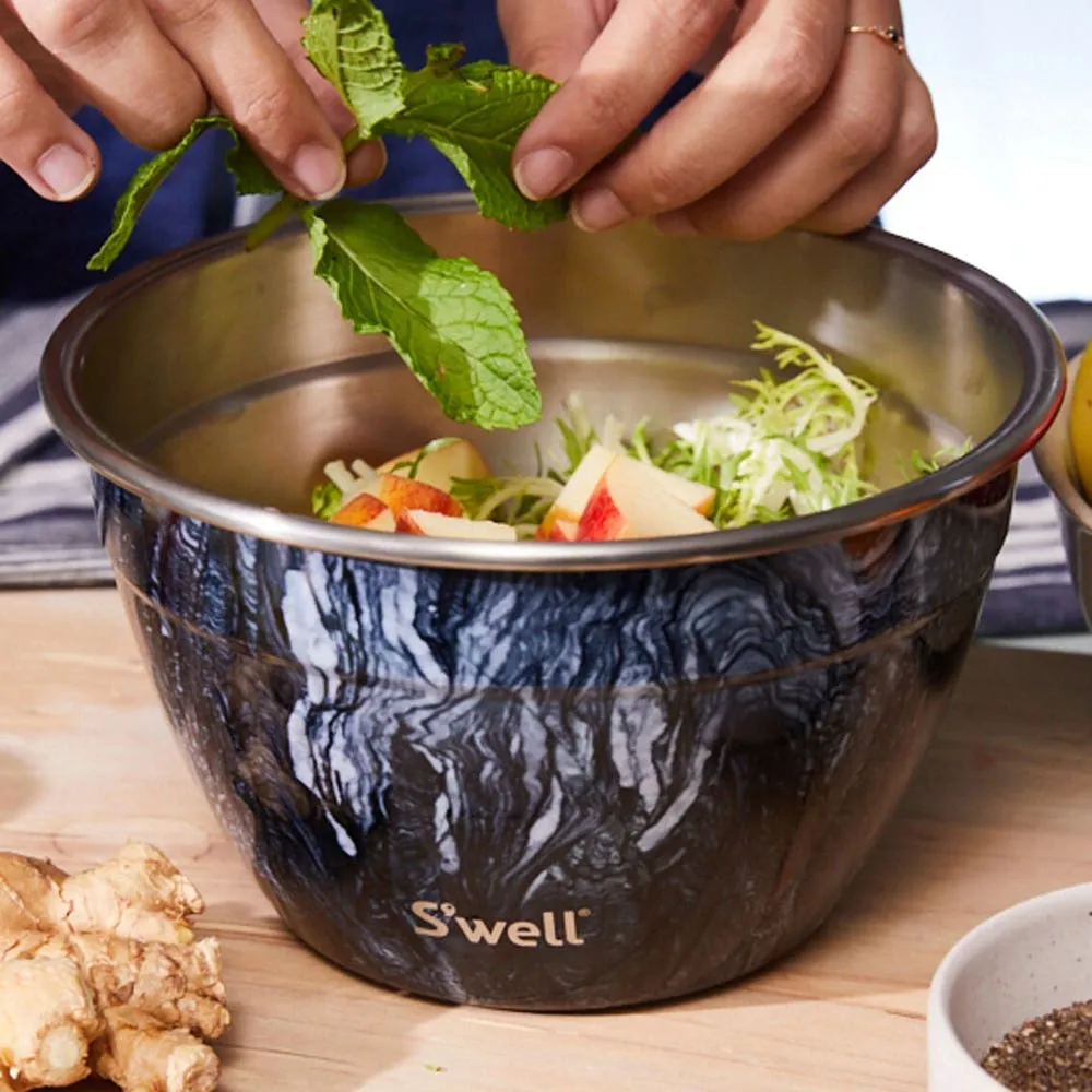 S'well All-In-One 'Azurite' Salad Bowl Kit 64oz (Marble)