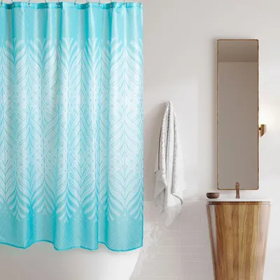 Harman Reinforced Grommet 'Peacock' Shower Curtain (Aqua)