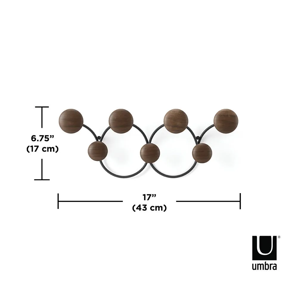 Umbra Dotsy '7-Hook' Wall Hook (Black/Walnut)