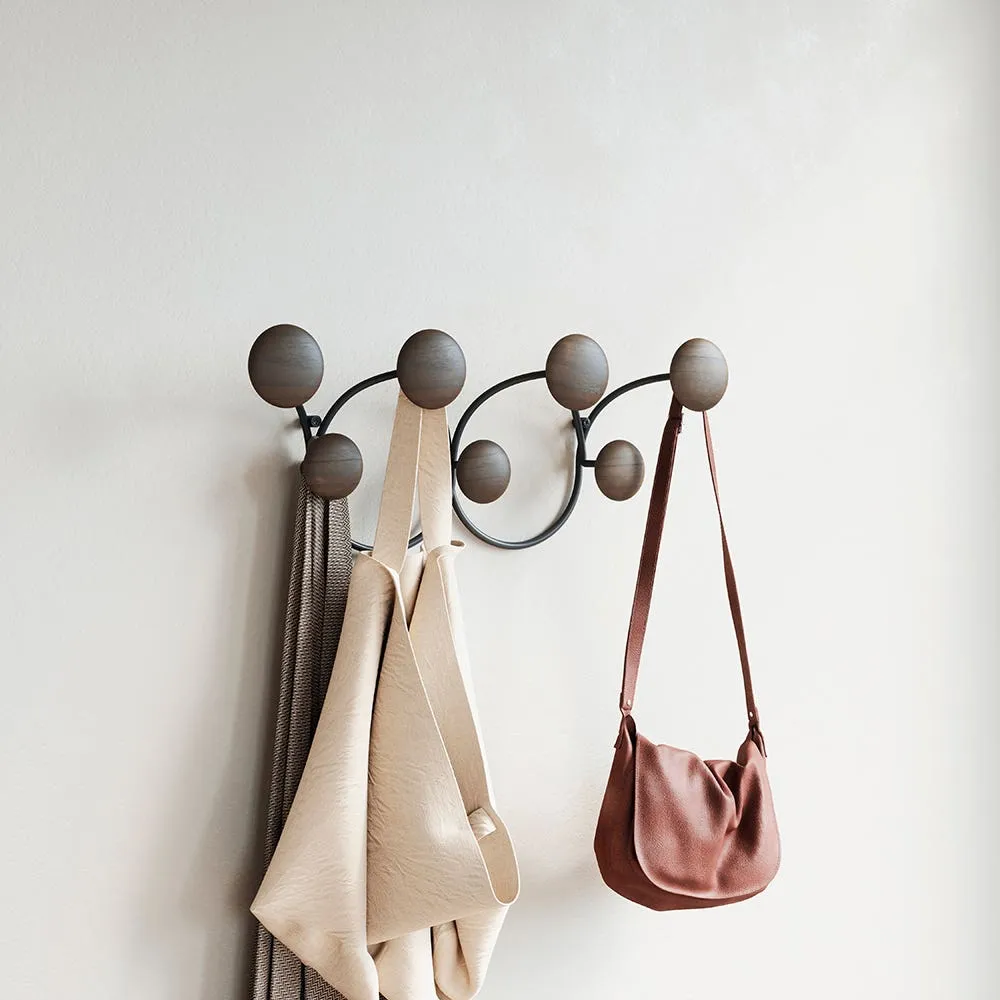 Umbra Dotsy '7-Hook' Wall Hook (Black/Walnut)