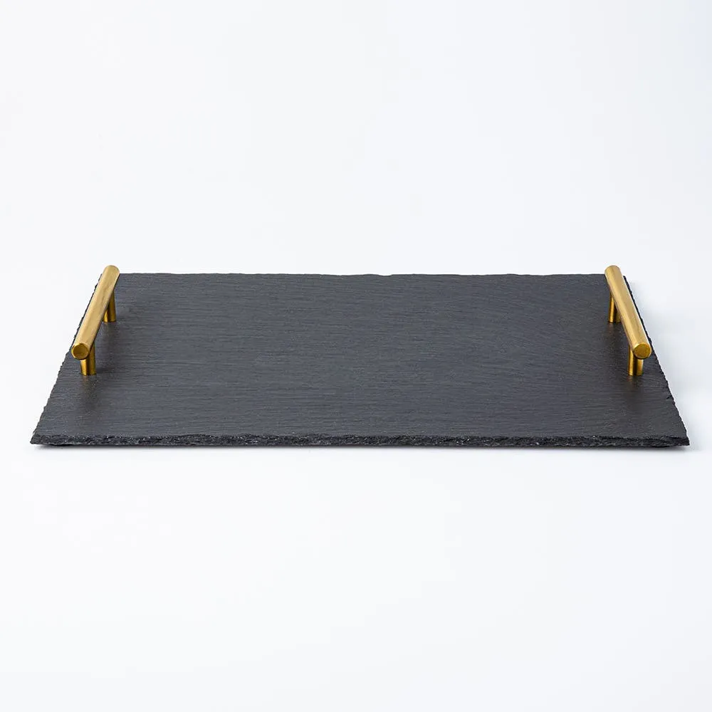 KSP Slate Board with Gold Handles 40x30x.0.7cm