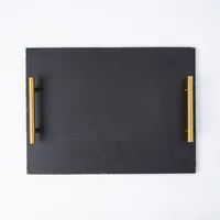 KSP Slate Board with Gold Handles 40x30x.0.7cm