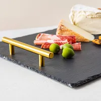 KSP Slate Board with Gold Handles 40x30x.0.7cm