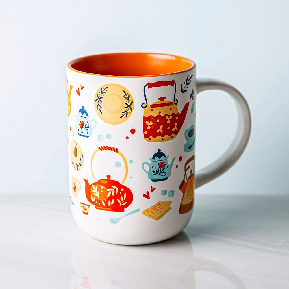 KSP Simply 'Tea Time' Porcelain Mug 16oz.