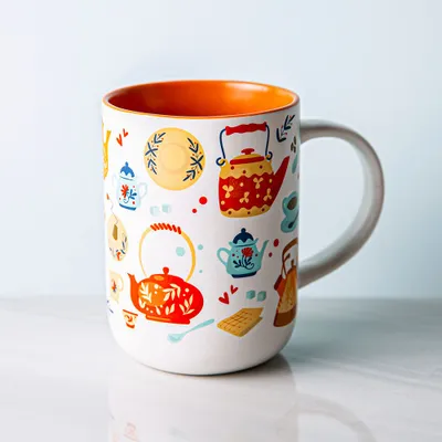 KSP Simply 'Tea Time' Porcelain Mug16oz.