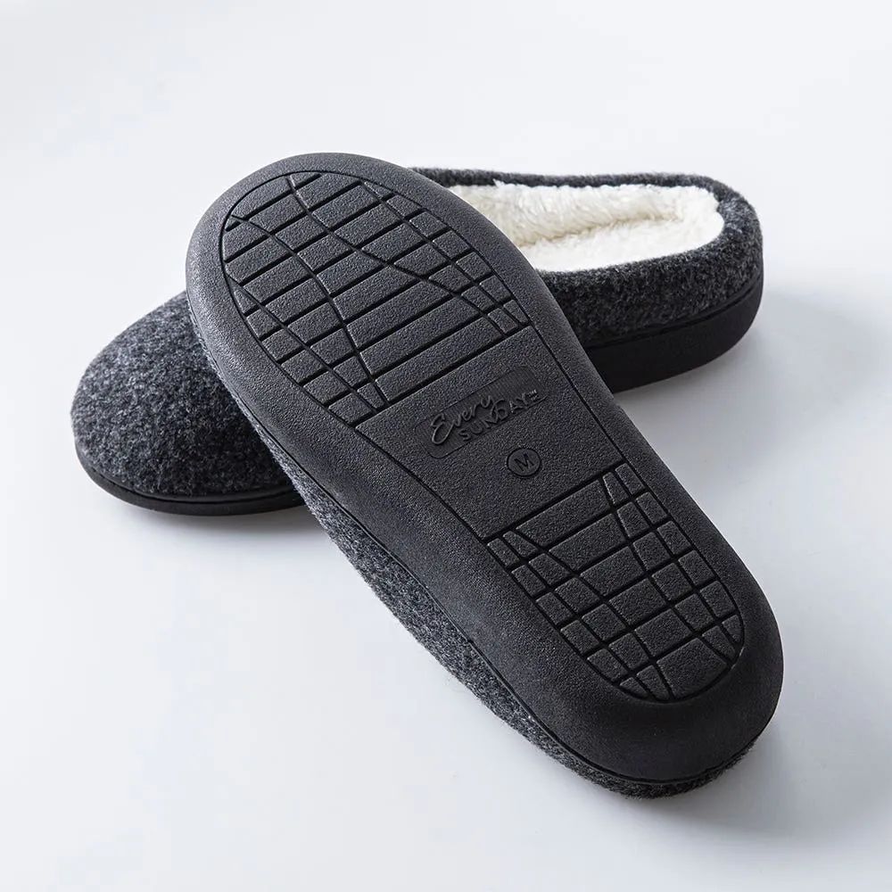 Every Sunday 'Clog Style' Memory Foam Slippers Men (Charcoal Grey)