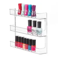 iDesign Clarity Wall Mount Nail Polish Rack (Clear)