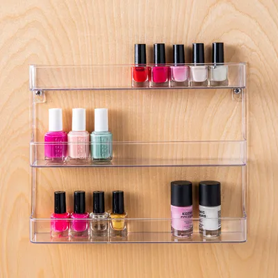 iDesign Clarity Wall Mount Nail Polish Rack (Clear)