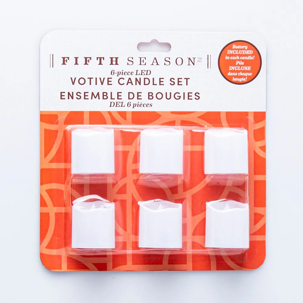 Fifth Season L.E.D. Votive Candle - Set of 6 (White)