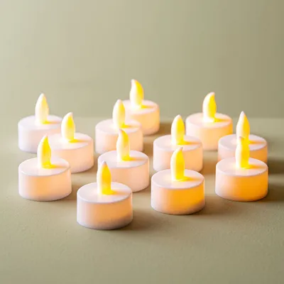 Fifth Season L.E.D. Tealight Candle - Set of 12 (White)