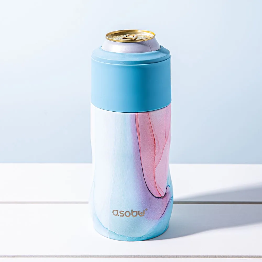 Asobu Insulated 'Marble' Stainless Steel Cooler Sleeve (Aqua)