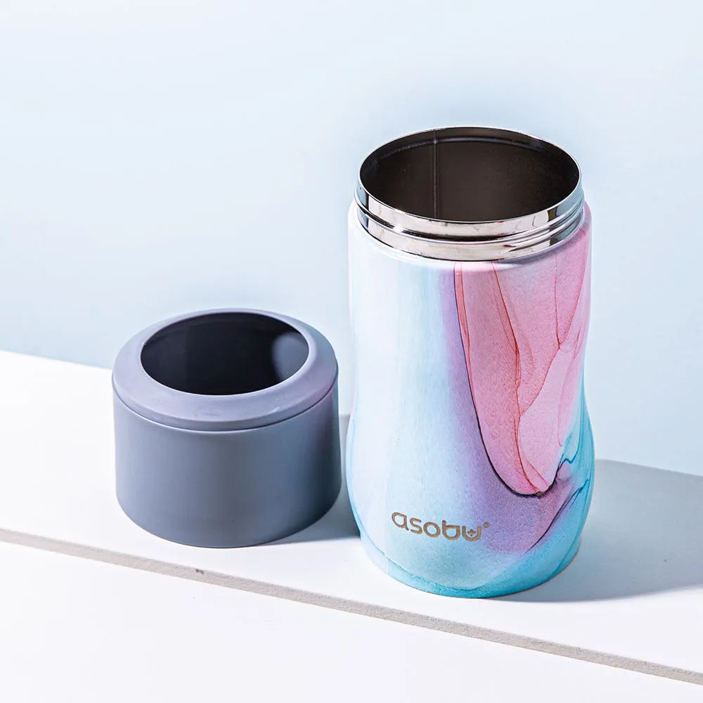 Asobu Insulated 'Marble' Stainless Steel Cooler Sleeve (Aqua)