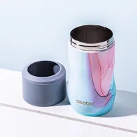 Asobu Insulated 'Marble' Stainless Steel Cooler Sleeve (Aqua)