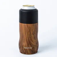 Asobu Insulated 'Wood Grain' Stainless Steel Cooler Sleeve (Brown)