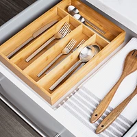 KSP Natura Bamboo Cutlery Tray 5-Slot (Natural) 36 x 26 x 5 cm