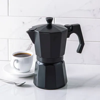 KSP Joe Stovetop Espresso Maker 6-cup (Black)
