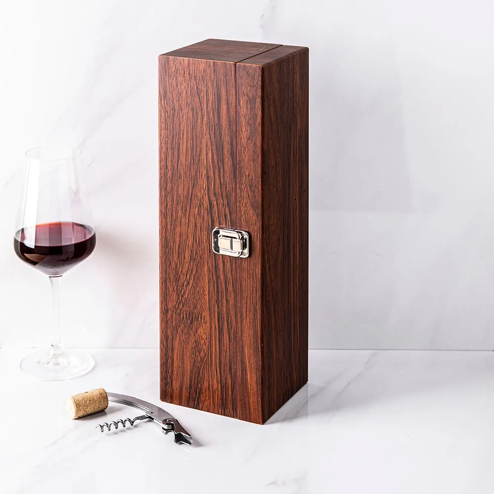 KSP Vintners Wood Wine Box with Tools - Set of 5 (Walnut)