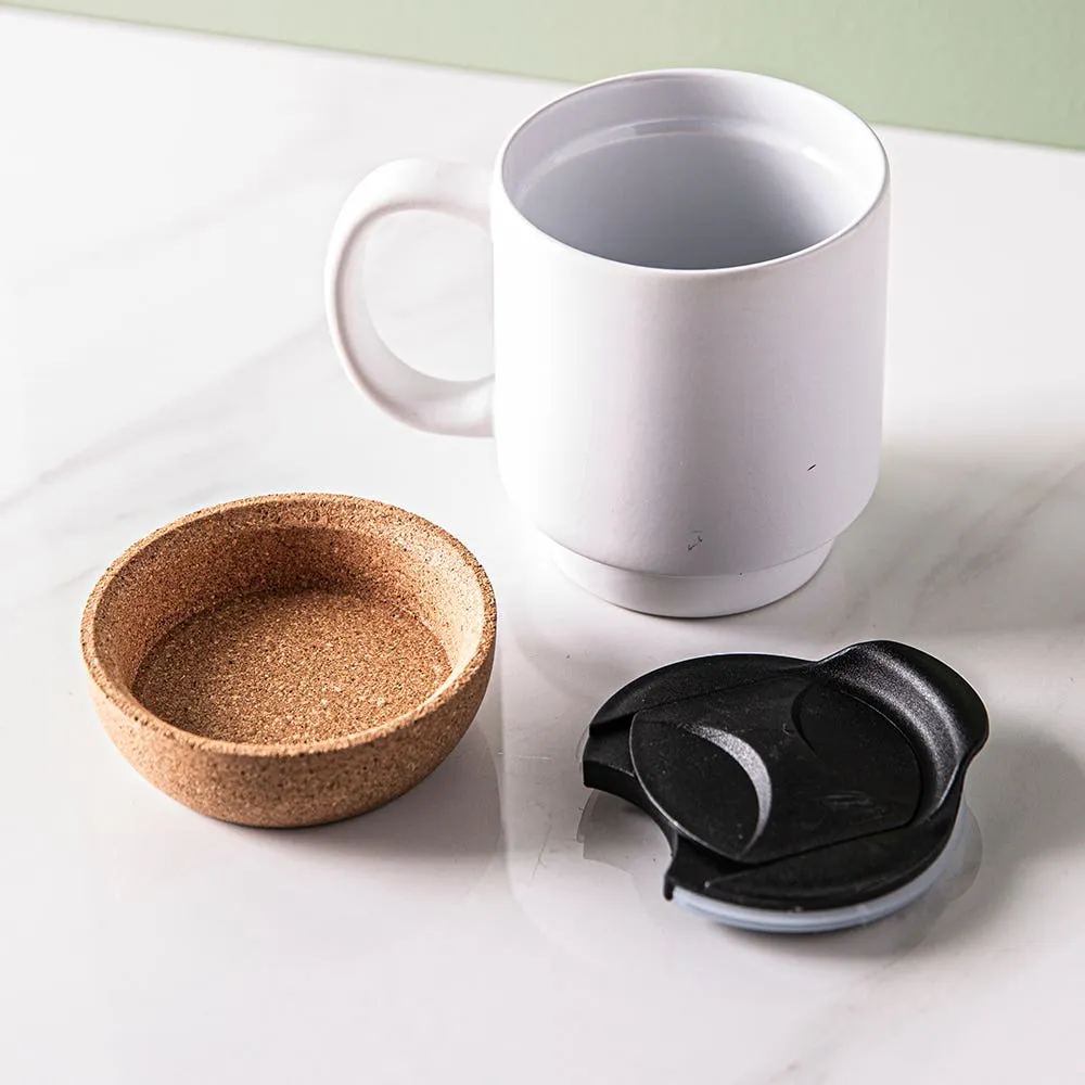 KSP Joe Ceramic Travel Mug with Cork Base 350mL