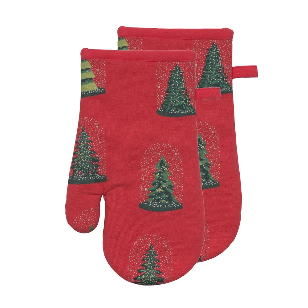 Harman Christmas 'Merry Trees' Cotton Oven Mitt - Set of 2