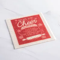 Harman Christmas 'Recipe For Cheer' Reusable Sponge Cloth (Red)