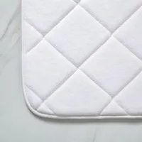 Harman Supreme Large Microfiber Memory Foam Bathmat (White)