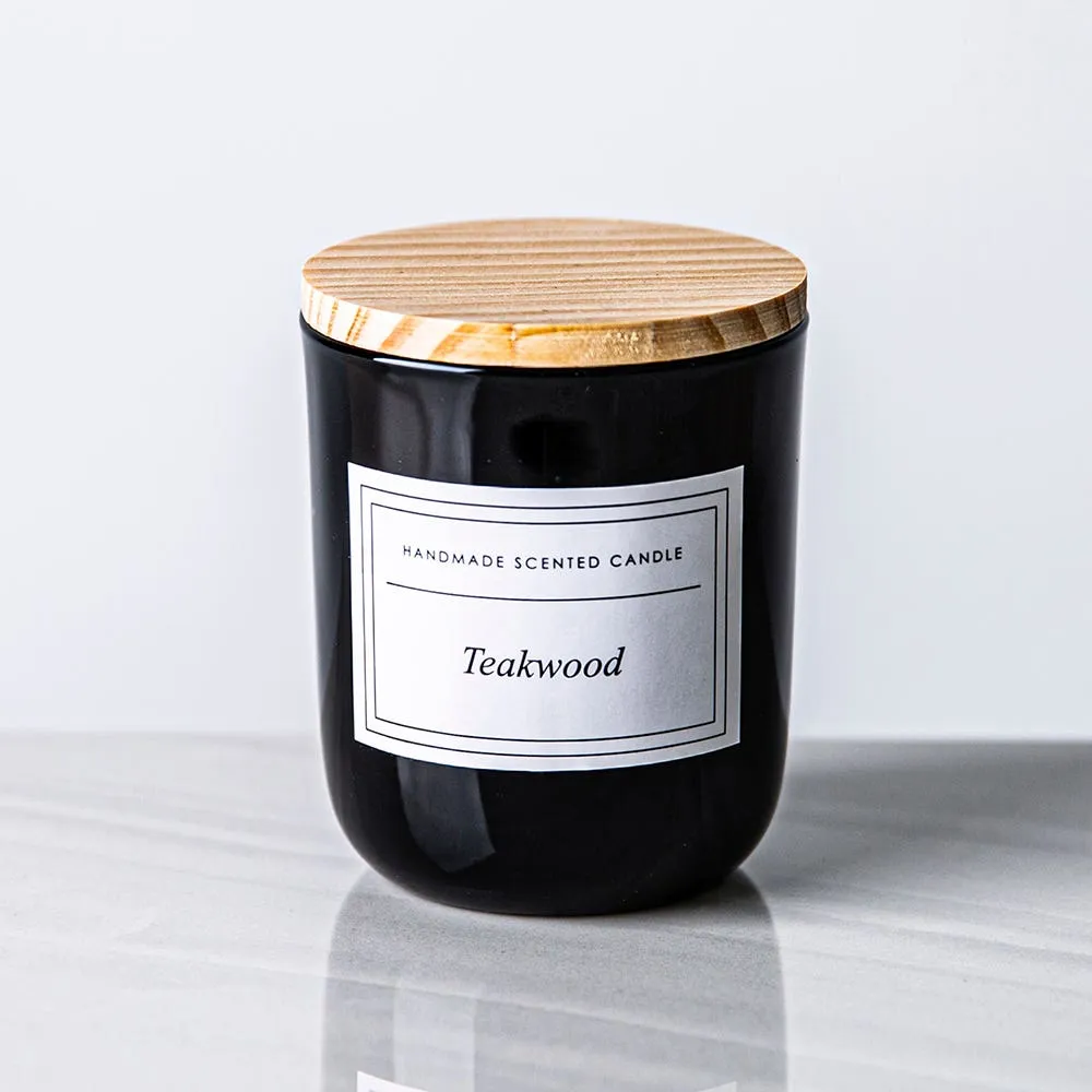 KSP Savor 'Teakwood' Filled Candle 150g (24 Hour Burn Time)