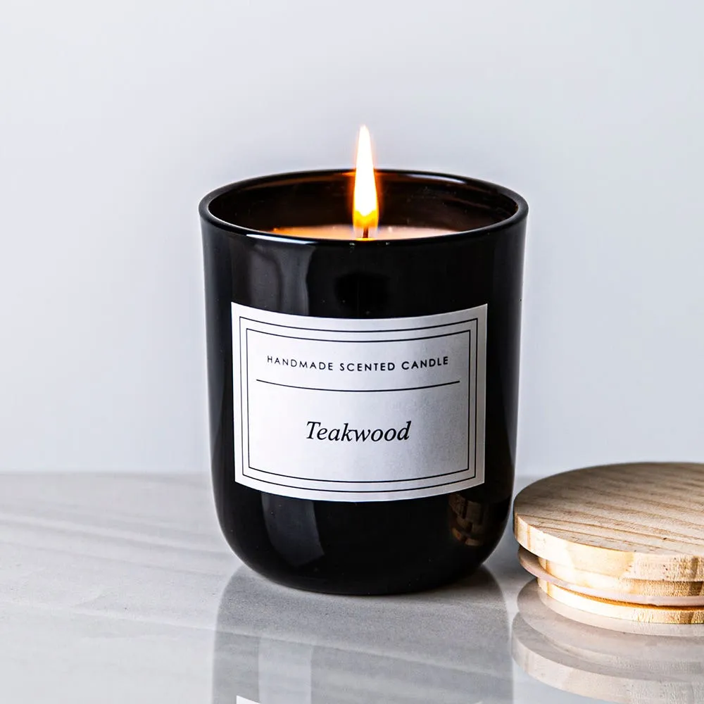 KSP Savor 'Teakwood' Filled Candle 150g (24 Hour Burn Time)