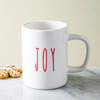 Harman Christmas 'Joy Script' Ceramic Mug 5" dia. x 4.5" (White)