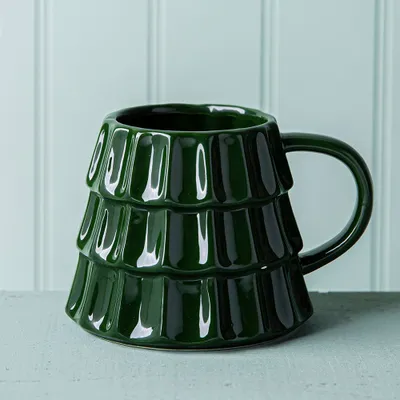 Harman Christmas Mug 'Classic Tree' Ceramic Mug 6"dia. x 5"h (Green)