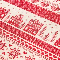 Harman Christmas 'Nordic Village' Cotton Table Runner 13x72" (Red/Wh)