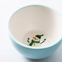 KSP Tidbit 'Snowman' Ceramic Bowl 11x11x6.5cm (Blue)