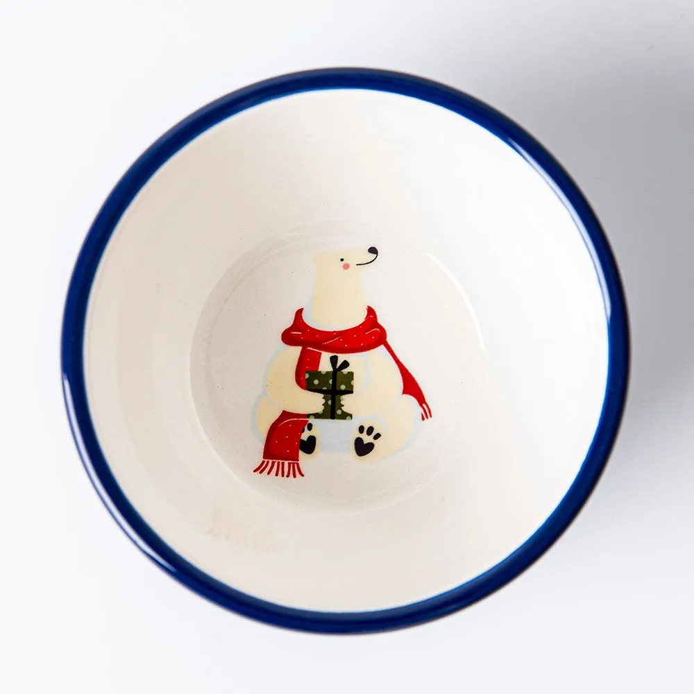 KSP Tidbit 'Bear' Ceramic Bowl 11x11x6.5cm (Navy)