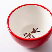 KSP Tidbit 'Reindeer' Ceramic Bowl 11x11x6.5cm (Red)