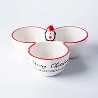 KSP Tri 'Penguin' Ceramic Bowls 20.5x19x1035cm (Multi Colour)