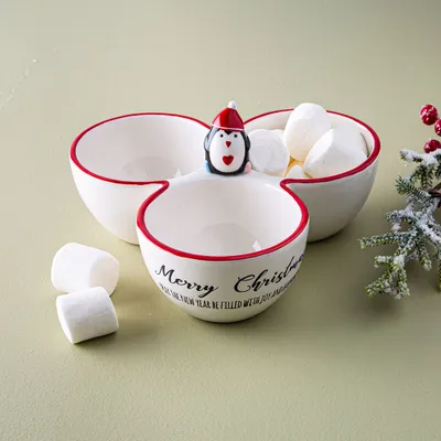 KSP Tri 'Penguin' Ceramic Bowls 20.5x19x1035cm (Multi Colour)