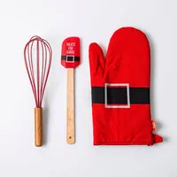 Harman Christmas 'Santa' Combo Oven Mitt/Whisk/Spatula - Set/3 (Red)