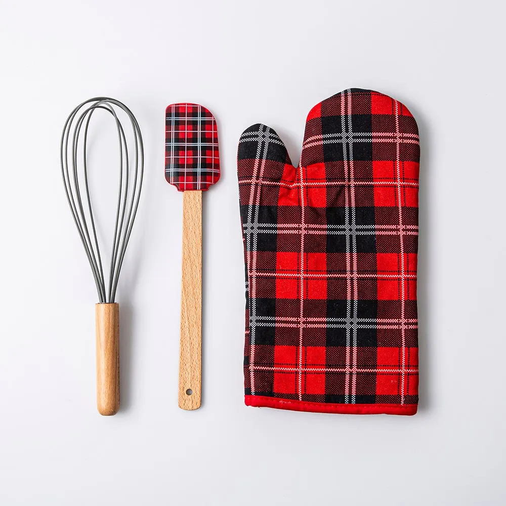 Red Oven Mitt - Whisk