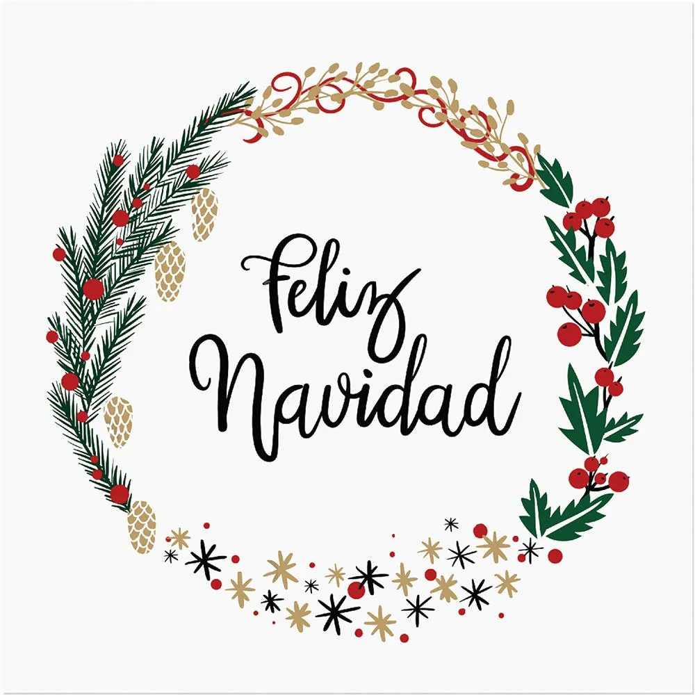 Harman Christmas 3-Ply 'Feliz Navidad' Paper Napkin- Set of 20