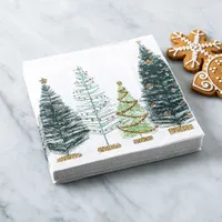 Harman Christmas 3-Ply 'Trimmed Trees' Paper Napkin - S/20