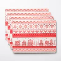 Harman 'Nordic Village' Cork Backed Placemat - Set of 4