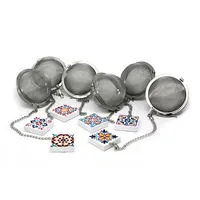 Ch'A Tea Chai 'Tile Charm' Tea Ball Infuser Asstd (Stainless Steel)