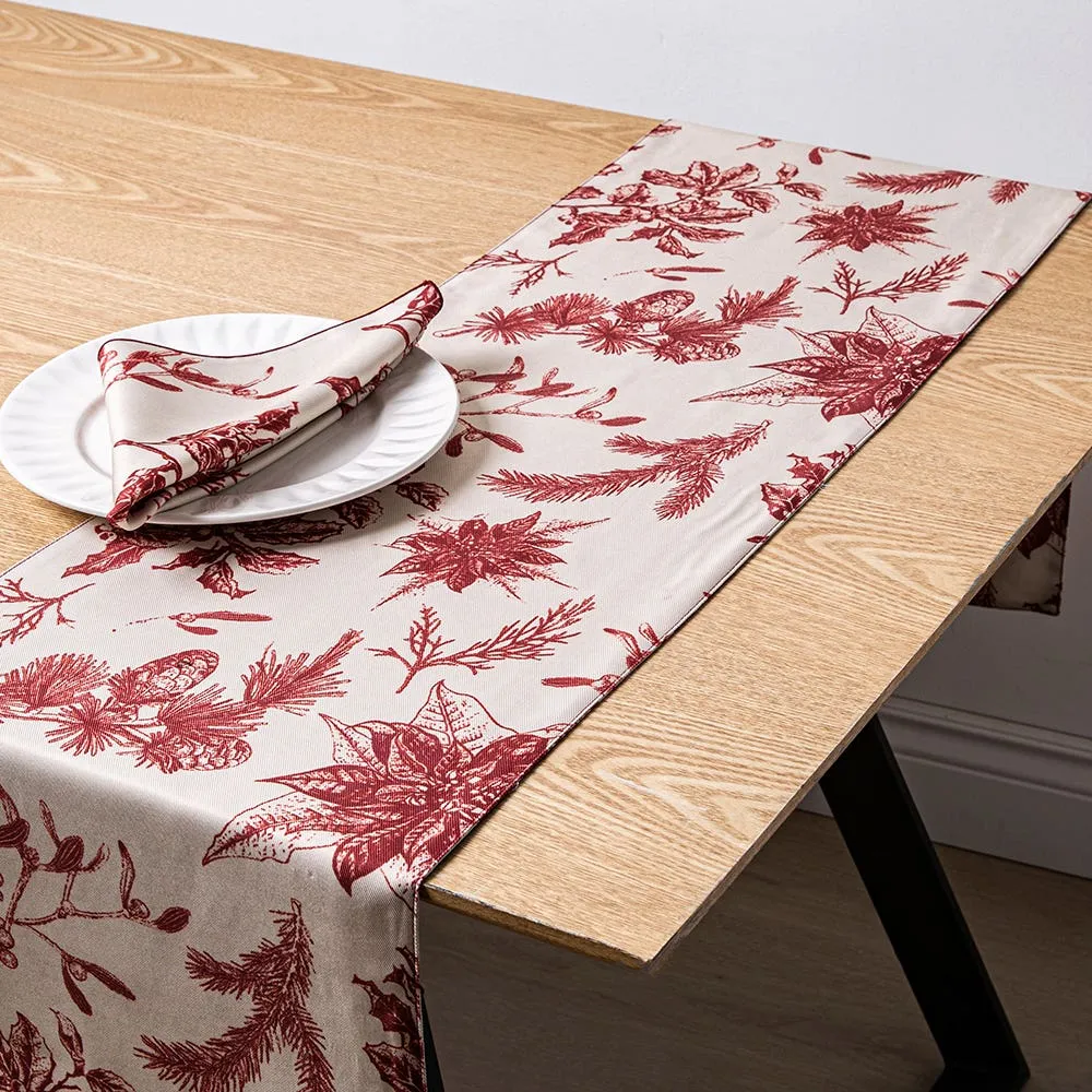 Sebastien & Groome Christmas 'Christmas Toile' Polyester Table Runner