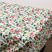 Texstyles Christmas 'Holly Berry' Polyester Tablecloth 58" x 94"