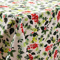 Texstyles Christmas 'Holly Berry' Polyester Tablecloth 58" x 94"