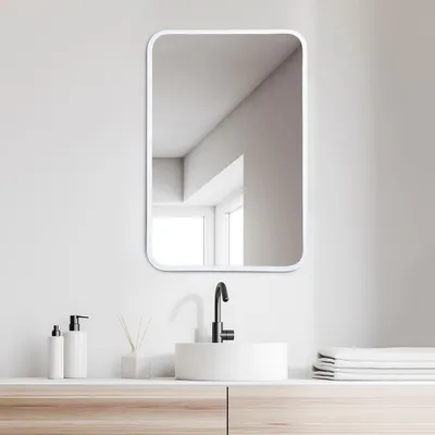 Umbra Hub 'Rectangular' Wall Mirror 24x36" (White)