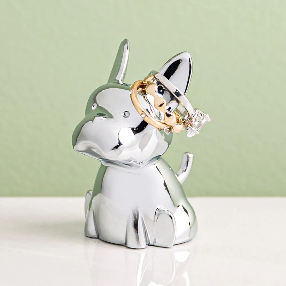 Umbra Zoola Die-Cast Zinc 'Frenchie' Ring Holder (Chrome)