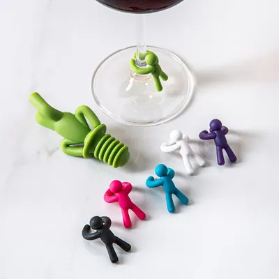 Umbra Drinking Buddy Wine Charm - Set of 6 (Multi Colour)