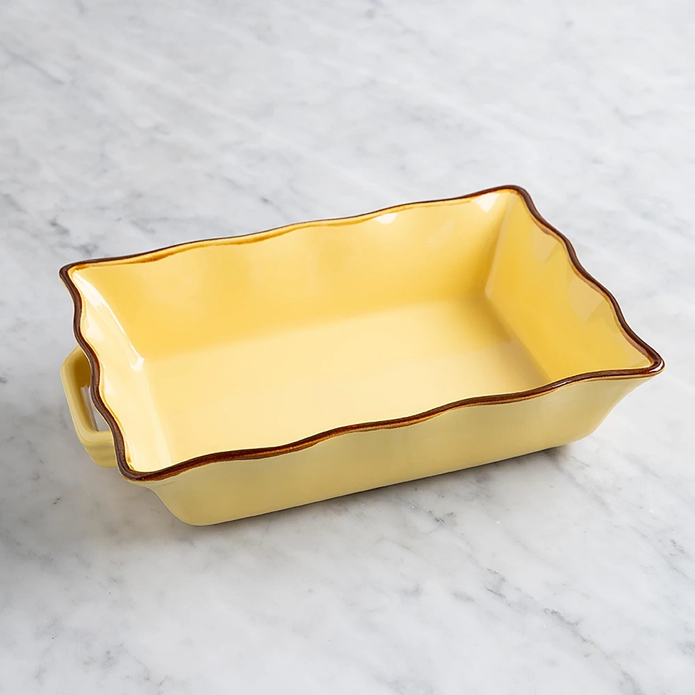 KSP Tuscana Rectangle Fluted Bakeware with Handle